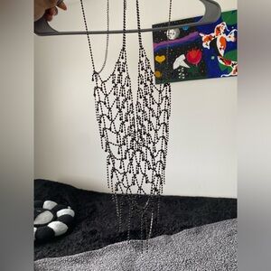 Rhinestone fringe top